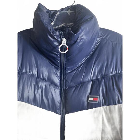 Tommy Hilfiger Coat Women's Large Unisex Striped Puffer Ski - Picture 5 of 9